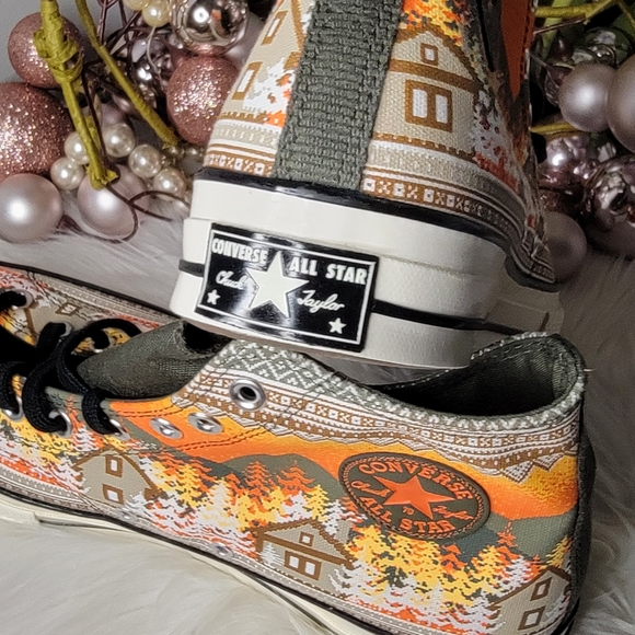 Converse Chuck 70 High Top Christmas Holiday Sweater Sneaker mens13 - Picture 6 of 7